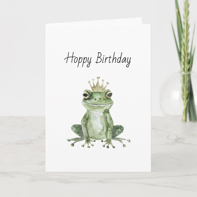Carte Joyeux Anniversaire Grenouille Verte   (Devant)