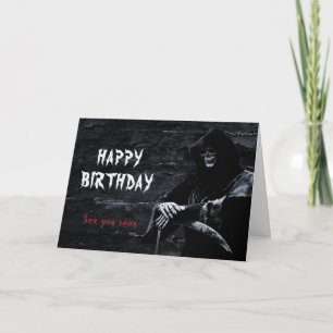 Carte Joyeux Anniversaire Grim Reaper Vous Voir Bientôt