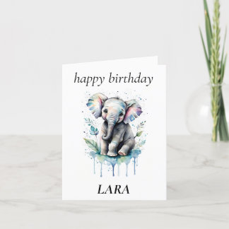 Carte Joyeux anniversaire, gris et rose, personnaliser u