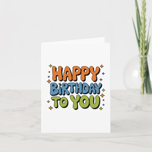 Carte Joyeux Anniversaire Groovy (Devant)