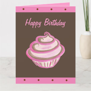Carte Joyeux Anniversaire Grosse Cupcake