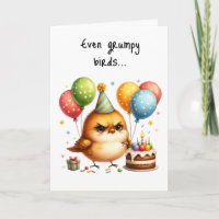 Joyeux Anniversaire Grumpy Bird Cake Casquette de 