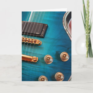 Carte Joyeux anniversaire - Guitare Bleue