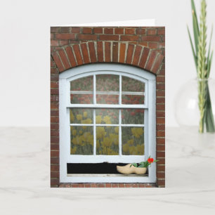 Carte Joyeux Anniversaire Hollandais fenêtre