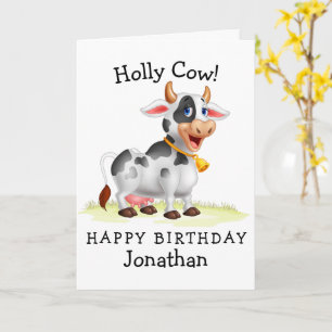 Carte Joyeux anniversaire, Holly Cow !