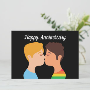 Carte Joyeux Anniversaire Hommes Gay Couple Romantique A