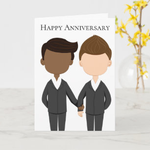 Carte Joyeux Anniversaire Hommes Hommes Interraciaux Gay