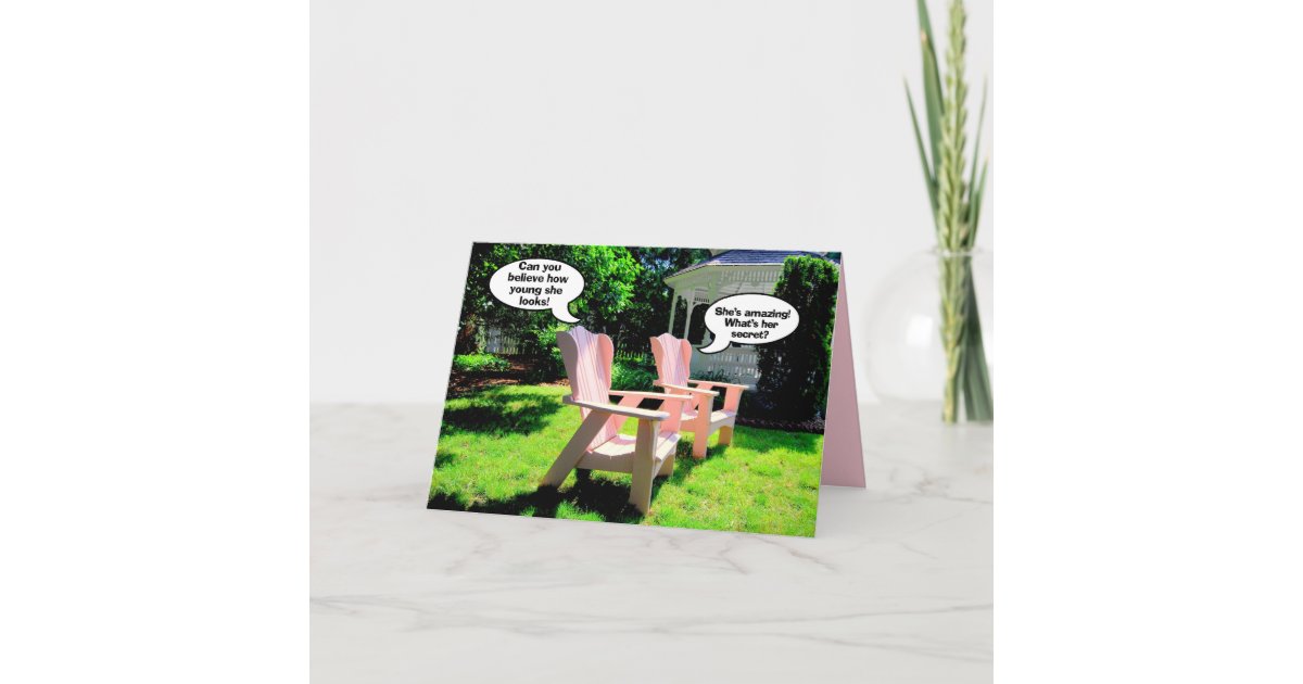 Carte Joyeux Anniversaire Humour Des Chaises Roses Zazzle Fr