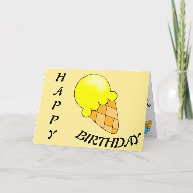 Carte Joyeux Anniversaire Ice-Cream Sweet Message (Devant)