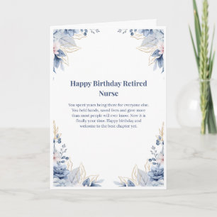 Carte Joyeux Anniversaire Infirmière Retraitée