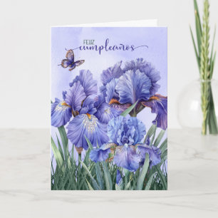 Carte Joyeux Anniversaire Iris Garden Anniversaire Espag