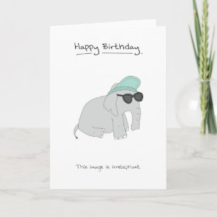 Carte Joyeux Anniversaire - Irrelephant