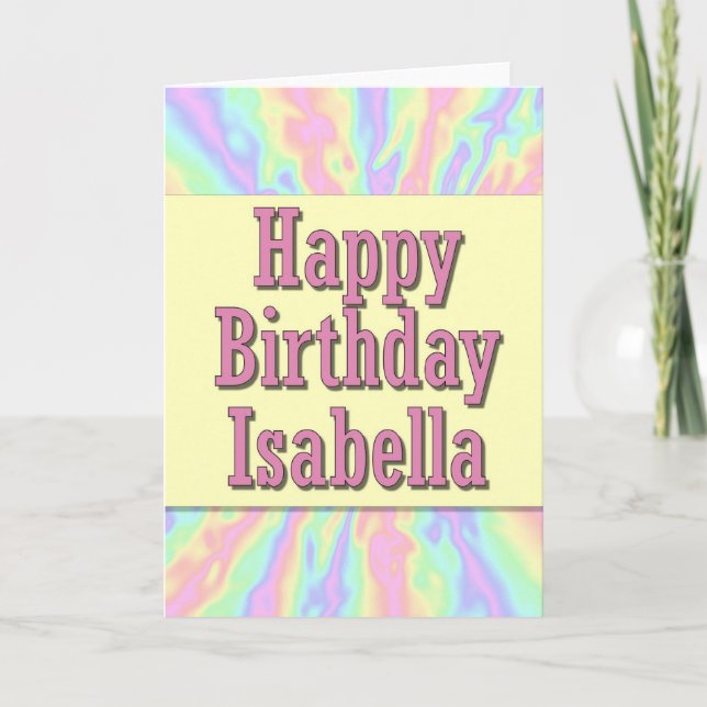 Carte Joyeux anniversaire Isabella (Devant)