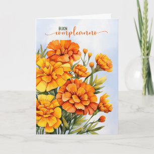 Carte Joyeux Anniversaire Italien Marigolds Anniversaire