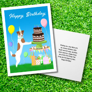 Carte Joyeux Anniversaire Jack Russell Terrier