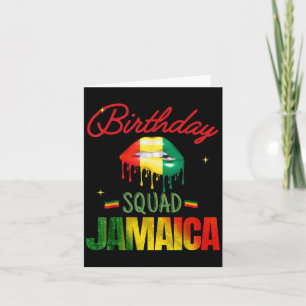 Carte Joyeux anniversaire Jamaïque Squad Crew Anniversai