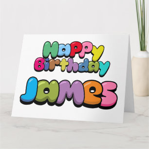 Carte Joyeux anniversaire James