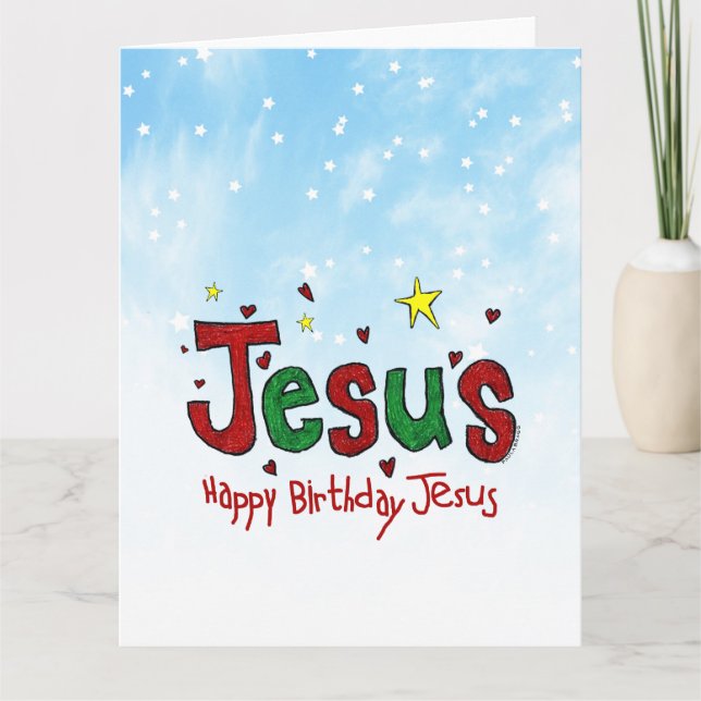 Carte Joyeux anniversaire Jésus (Devant)