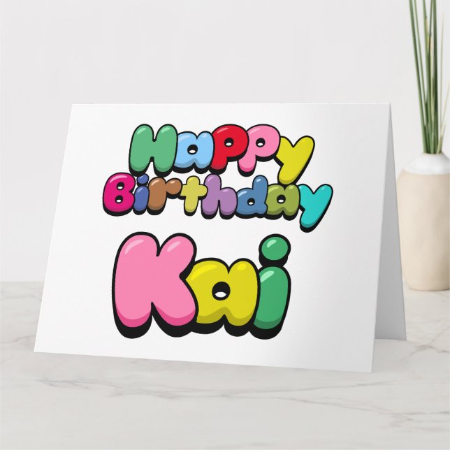 Carte Joyeux anniversaire Kai (Devant)