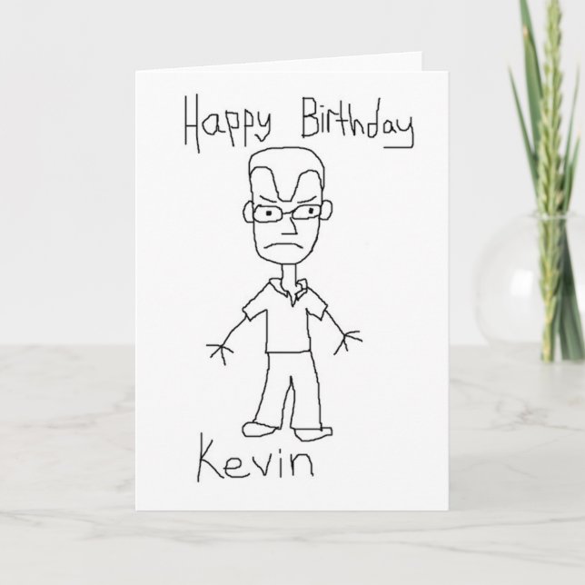 Carte Joyeux anniversaire Kevin Card (Devant)