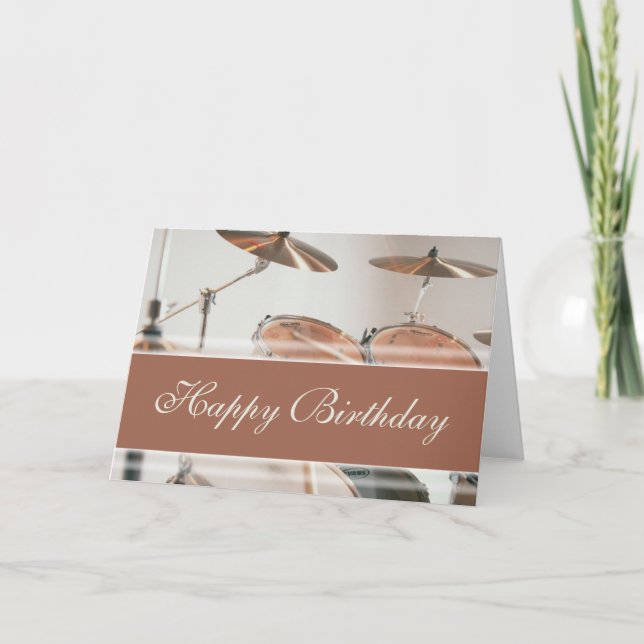 Carte Joyeux anniversaire - Kit de tambour (Devant)