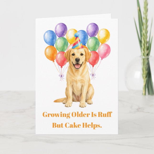 Carte Joyeux Anniversaire Labrador Chien Fête Animale (Devant)