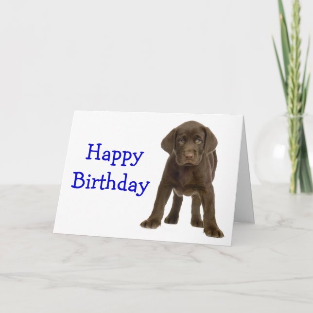 Carte Joyeux anniversaire Labrador Retriever Puppy Dog C (Devant)