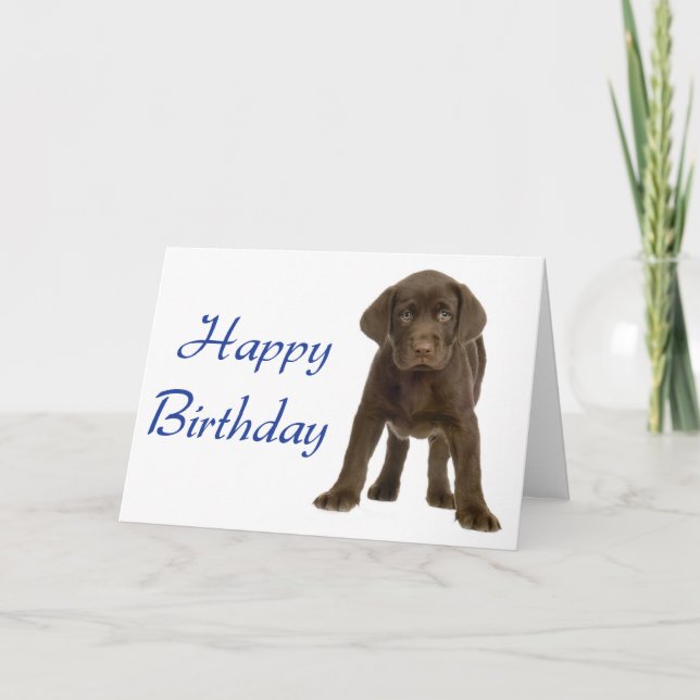 Carte Joyeux anniversaire Labrador Retriever Puppy Dog C (Devant)