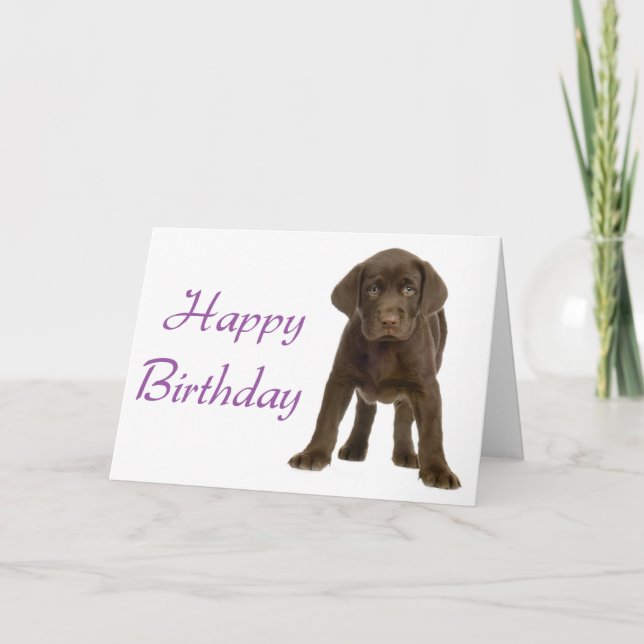 Carte Joyeux anniversaire Labrador Retriever Puppy Dog C (Devant)