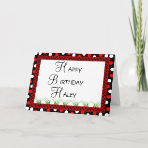 Carte Joyeux anniversaire Ladybug Pois rouge et blanc