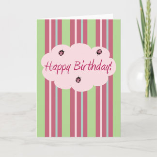 Carte Joyeux anniversaire Ladybugs