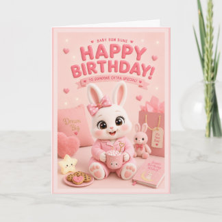 Carte Joyeux Anniversaire Lapin avec Mochi des Baby Bun