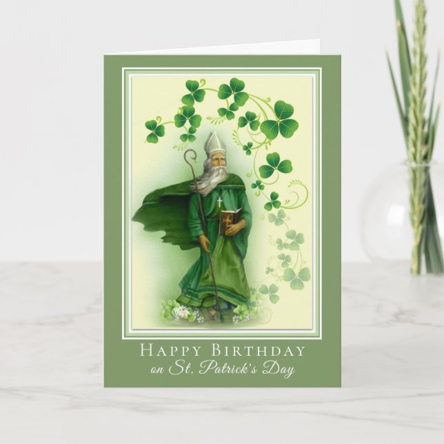 Carte Joyeux anniversaire le jour de la Saint-Patrick Sh (Devant)
