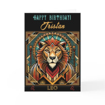 Joyeux anniversaire Leo Zodiac Design