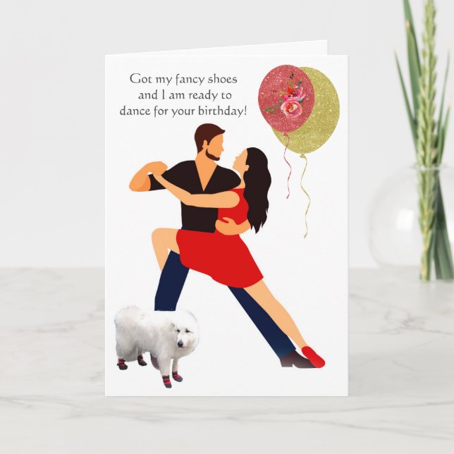 Carte Joyeux anniversaire ! - les chaussures de danse ro (Devant)