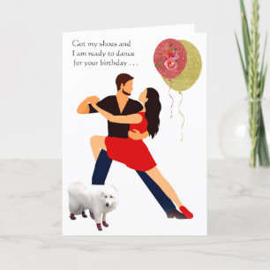 Carte Joyeux anniversaire - les chaussures rouges