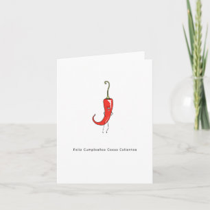 Carte Joyeux anniversaire les choses chaudes, joyeux ann