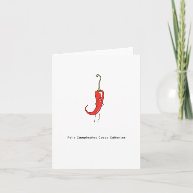 Carte Joyeux anniversaire les choses chaudes, joyeux ann (Devant)