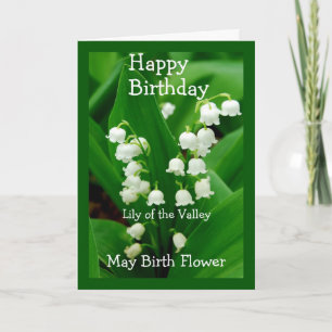 Carte Joyeux Anniversaire Lily de la Vallée Mai Fleur de