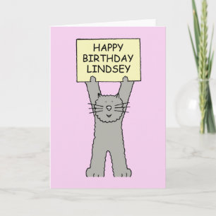 Carte Joyeux anniversaire Lindsey Carton Cat