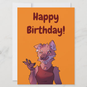 Carte Joyeux Anniversaire loup