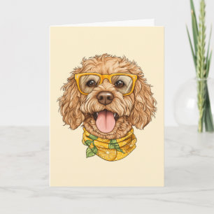 Carte Joyeux Anniversaire Lunettes de soleil de chien Go