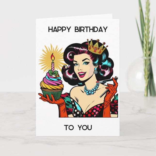 Carte Joyeux anniversaire M. (Remplissez le nom) Flirty  (Devant)