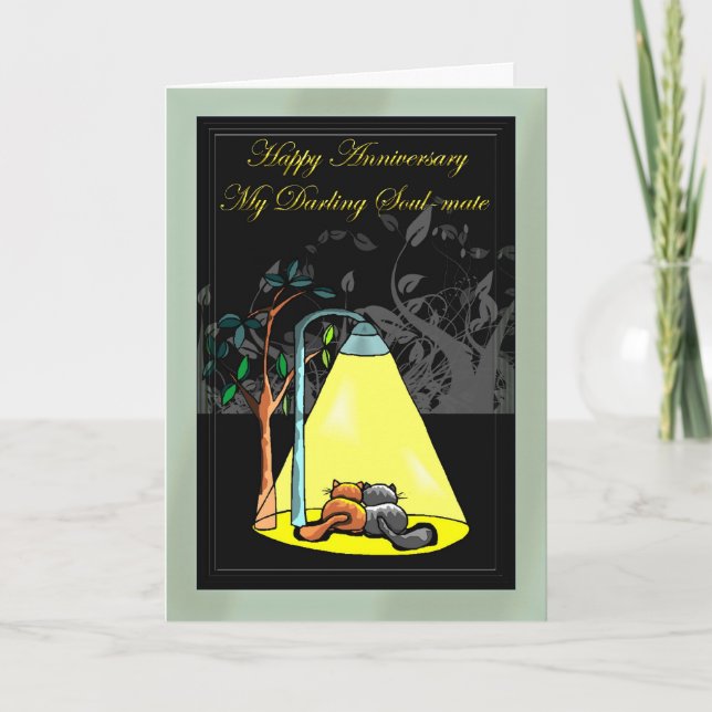 Carte Joyeux anniversaire ma chère âme mate (Devant)
