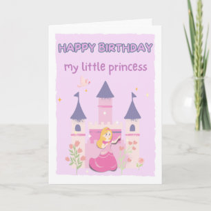 Carte Joyeux Anniversaire Ma Petite Princesse/Fille/Soeu
