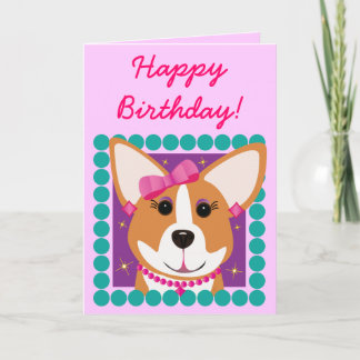 Carte Joyeux anniversaire ! Madame de corgi