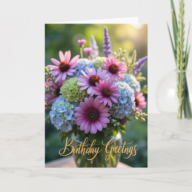 Carte Joyeux Anniversaire Magenta (Devant)