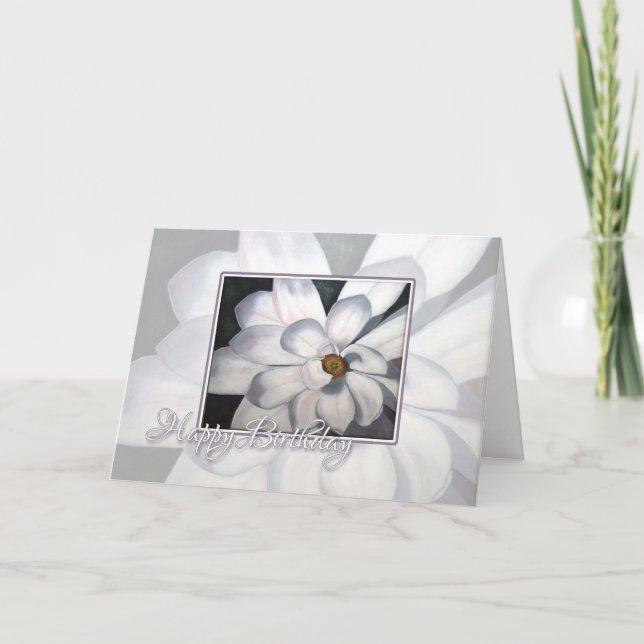 Carte Joyeux Anniversaire Magnolia (Devant)