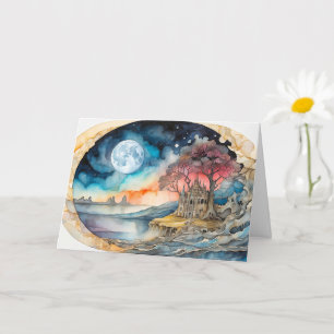 Carte Joyeux Anniversaire Majestueuse lumière de lune