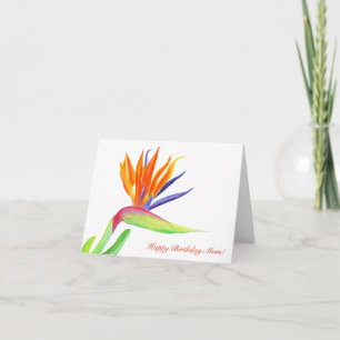Carte Joyeux Anniversaire Maman Aquarelle Oiseau de Para